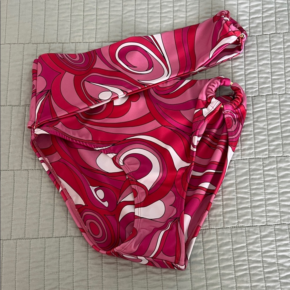 Stylish Pink Swirl Bikini Set